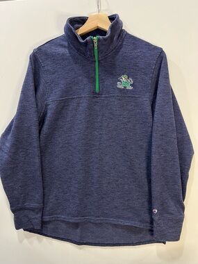 Notre Dame Fighting Irish Champion Navy Half-Zip Pullover with Embroidered Logo